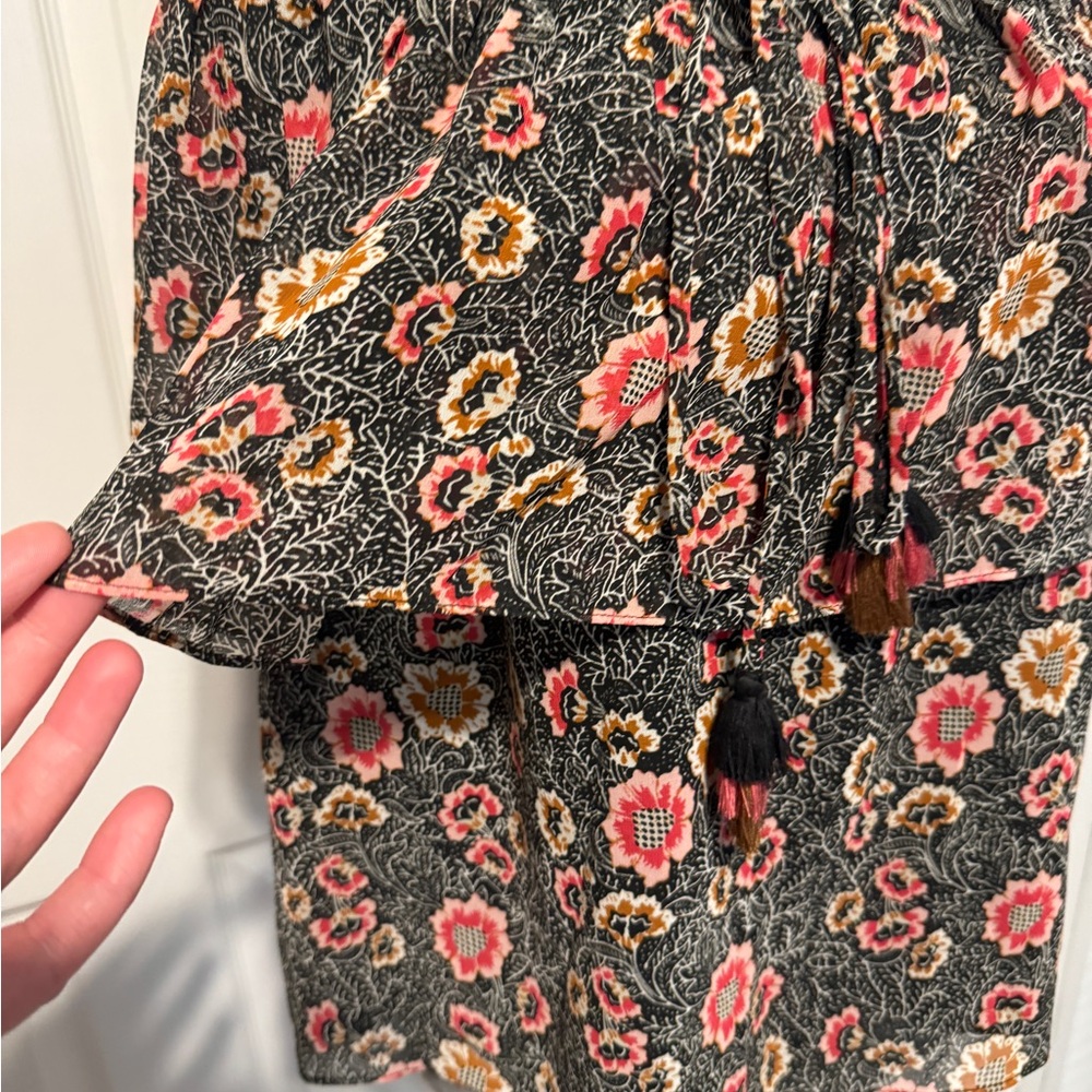 Rebecca Minkoff Ghiradelle Floral Off Shoulder Tiered Top - Picture 6 of 14